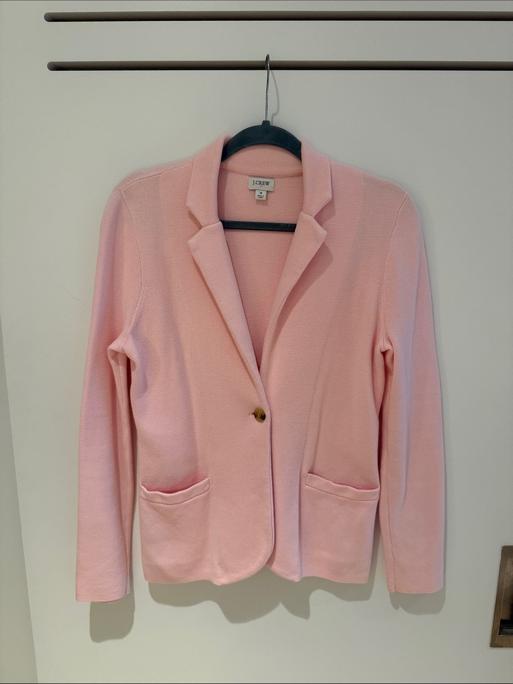 J. Crew Light Pink Sweater Blazer - Size S